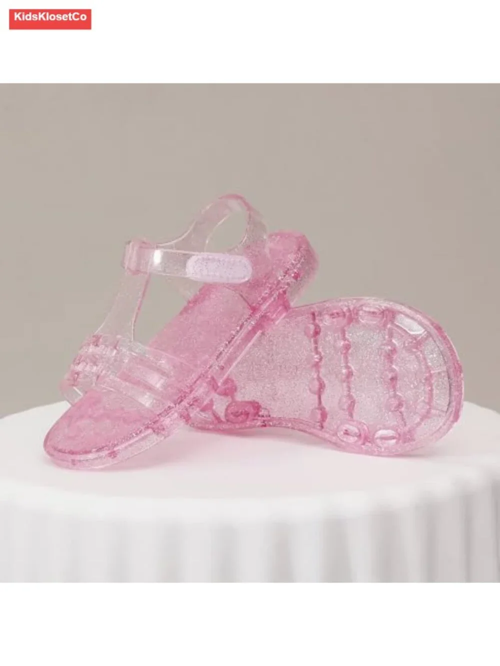 Toddler Girls Jelly Sandals Princess Flats Soft Rubber Sole